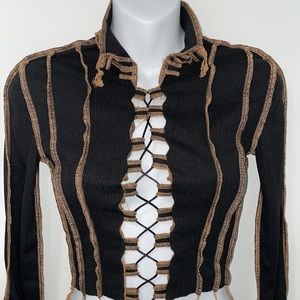 Lace up bandage crop top